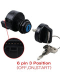 Rock Solid Ignition Switch Key Set Fits RZR 800 900 XP 1000 4 S Models 2008 Through 2018 Dead Reliable Start Lock Replacement Built Like A Tank For Offroad Grinds No Hassle Install, 6 pin 3 position ignition switch with key