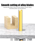 1/4 Inch Lengthened Straight Router Bit With Double Blade For Deep Slotting Clean Precise Groovin Cutter Perfect For Woodworking And Cabinetry Projects cutting through wood with smooth, sharp imported alloy blades.