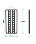 Heavy Duty Aluminum Cheese Mounting Plate With 1/4 Inch 20 Threads And Slots For Diy Video Photography Rig Accessories Built Tough Camera Adapter No Fuss Setup 3648 side view with dimensions shown