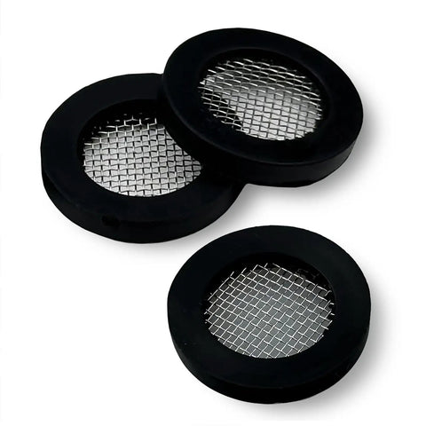 Three Pack 3/4 Inch Shower Head Gaskets And Washers To Filter Water Impurities Built To Create A No Leak Seal And Stop Leaks Fits 1/2 Inch Shower Heads Anti Clogging Stainless Mesh Filters Improve Water Flow, three black mesh washers