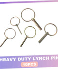 Heavy Duty Lynch Pin Locks Assortment Kit For Farm Tractors Trailers Mowers And Trucks Carbon Steel Pins With Zinc Plating For Rust Resistance Easy Quick Release Pin Fasteners For Farm Equipment And Outdoor Gear, 10pcs