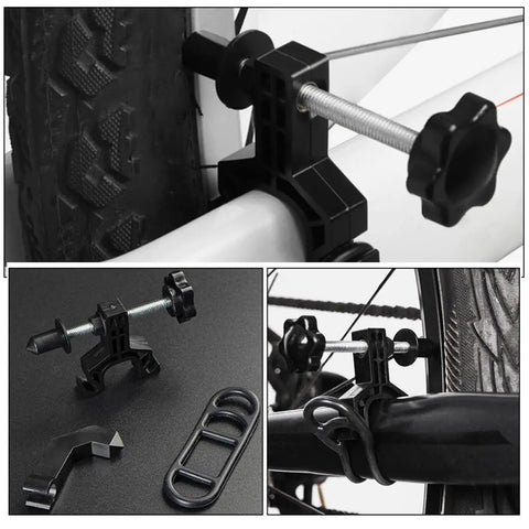 Spoke Tool With Spanner And Strap Compact Wheel Truing Stand For Road And Mountain Bikes Rim Alignment And Quick Repair