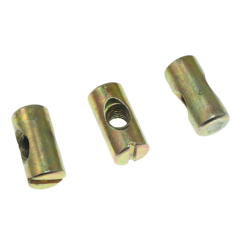 12 Piece M6 Slotted Barrel Nuts and Cross Dowels for DIY Furniture Building Heavy Duty Wood Joints Hammer Nut for Horizontal Hole Joints