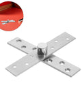 Heavy Duty Stainless Steel Pivot Door Hinges Set for Wood Doors and Bookshelves, 360 degree rotation, invisible hidden hinges.