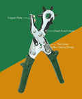 10 Inch Hole Punch Pliers For Leather And Watchbands, Double Lever Design Delivers Thirty Percent Labor Saving
