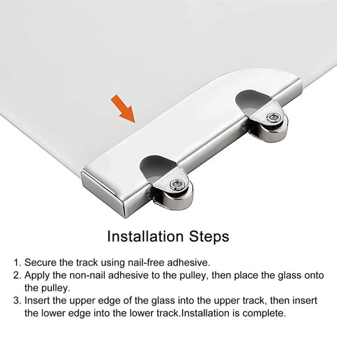 Installation guide for Beefed-Up Three Track Sliding Door Rail System With Six Pulleys For Wardrobe Closet And Display Cabinet