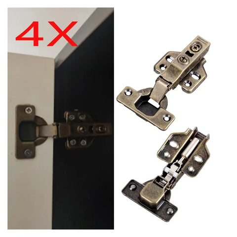 Hydraulic Cabinet Hinges With Dampers No Squeak Soft Close For Wardrobe And Cupboard Doors Copper Core Half Overlay