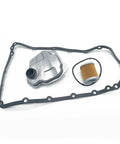 Beefed Up Transmission Filter Kit With Oil Pan Gasket Fits RE0F10A RE0F10B JF011E shown with metal filter and gasket
