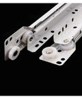 Two Cabinet Rails And Drawer Track Slides For Quiet Smooth Movement On Computer Desks And Keyboard Setups Includes Chute And Roller Pulley System