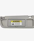 Honda Civic Left And Right Sun Visors With Clips And Screws Replacement Set For 2006 2007 2008 2009 2010 2011 Warm Gray Durable ABS Plastic OEM Quality Easy Install - View of Warm Gray Sun Visor with Attached Warning Label