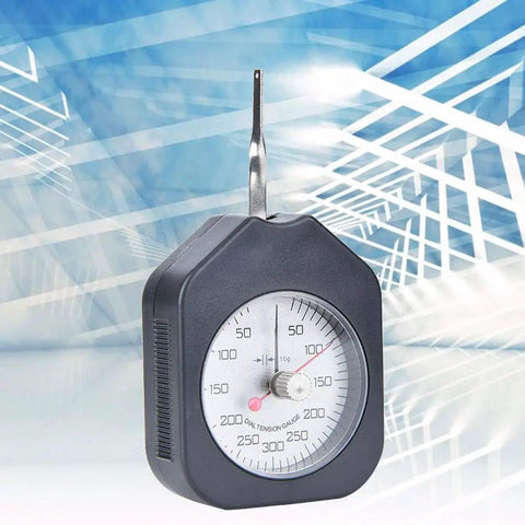 Double Needle Dial Tension Meter Grams Force Tensiometer For DIY And Machine Shop, Portable Plastic Gauge For Accurate Spring Load Testing, Valve Micro Switch And Electronic Component Diagnostics, black plastic dial gauge