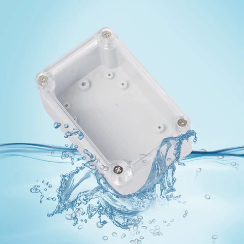 Rugged Outdoor Junction Box With Clear Cover, IP65 Dustproof Waterproof ABS Enclosure, 3.94 x 2.68 x 1.97 Inch, Splash Design