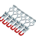 Six Pack Latch Draw Hasp Spring Loaded Clamp For Cabinet Door Lock And Trailer Box Latch Beefy Carbon Steel Fastener