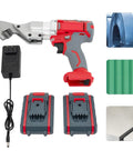 21V Cordless Metal Cutting Shear With 600W Power And 360 Degree Swivel Head, lightweight design with batteries and charger included.