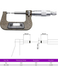 Pro Grade Thin Rod Micrometer Zero To 25 Millimeters With Dead On Accuracy And Built Tough Alloy Steel for precise measurements.