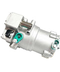 Straight Up Reliable Electric AC Compressor For MG EHS ZSEV ERX5 MG5EV And Roewe 550 OEM Replacement viewed from the side.