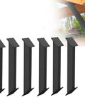 6 Pack 45 Degree Angle Brackets Top Shelf Heavy Duty Steel Corner Support Braces For Gazebos Tree Houses And Outdoor Decks. Black steel brackets.