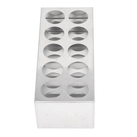 Stainless Steel Test Tube Holder Rack With Polished Finish Pro Grade Multifunctional Laboratory Tube Stand for 40mm Tubes
