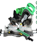 10 Inch Sliding Compound Miter Saw with Adjustable Laser Guide, Double Bevel, 12 Amp Motor, Electronic Speed Control and Electric Brake