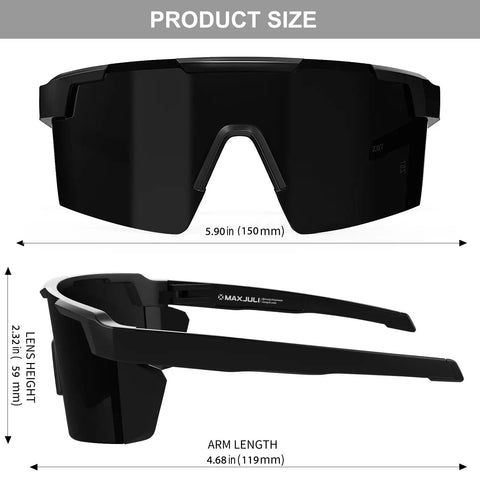 Sick Fit Sunglasses For Big Wide Heads Built With Bulky Tr90 Frames And Pitch Black Tints To Deliver Pro Uv400 Shielding Zero Pressure Comfort And Deadset Impact Resistant Durability