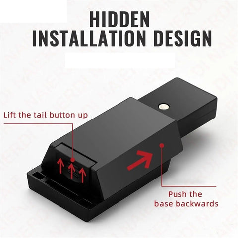 Diagram of Magnetic Push Latches For Cabinets And Doors Heavy Duty Push To Open Hidden Handle Black ABS Durable Cabinet Catches