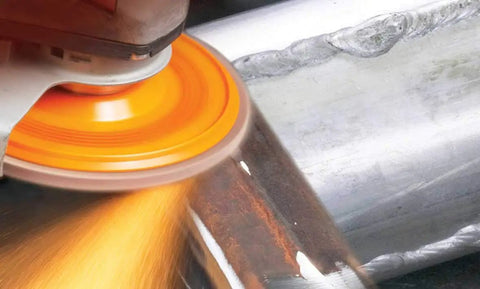 Enduro Flex Turbo Ceramic Flap Disc Seven Inch And Seven Eighths Inch Arbor Grit 36 And 60 grinding metal surface