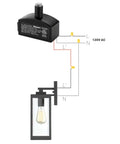 Wiring diagram for 120V Outdoor Dusk To Dawn Photocell Sensor Hard-Wired Post Light Control with photoelectric switch and lamp