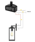 Wiring diagram for 120V AC Dusk To Dawn Photocell Light Sensor For Outdoor Hard Wired Post Eye Light Control with lamp image
