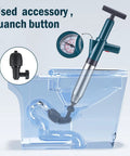 Heavy Duty High Pressure Air Plunger Kit with launch button and accessory nozzle for blocked drains.