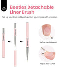 Beetles Detachable Liner Brush for precise nail art application