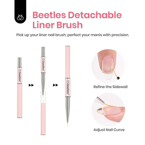 Beetles Detachable Liner Brush for precise nail art application