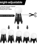 Height-adjustable feature of Golf Simulator Tees 24 Piece Practice Kit With 12 Tall And 12 Short Tees for Indoor and Outdoor Golf Training