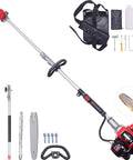 Gas Powered Pole Saw With 16 Ft Reach No Ladder Needed 3.5 HP 48cc Engine 11.8 Inch Bar Pro Chainsaw For Tall Trees Trimming