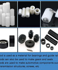 HDPE Round Rod 2 Inch By 13 Inch White Plastic Bar For Mechanical Processing Of Parts And DIY Projects Low Water Absorption Corrosion Resistant Durable For Long Lasting Use, white PE rods for gears and bearings