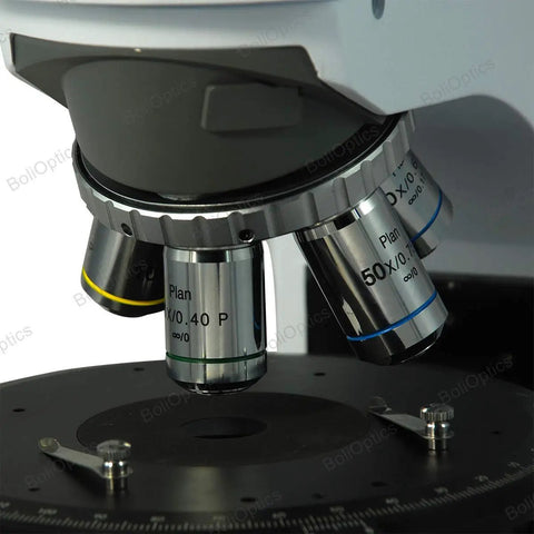Pro Grade 50X To 1000X Trinocular Polarizing Microscope With Dual Halogen Lighting And Infinity Plan Achromatic Objectives For Petrology Geology Laboratories Medicine Biology PL13010333, close-up objectives