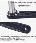 Gravel Grinder Bike Crankset 170mm Hollow Integrated 42T Single Chainring Direct Mount close-up of arm detailing and finish