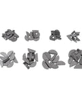 Top view of assorted carbon steel half-moon wedges from the Pro Grade Engine Key And Half Moon Wedge Set In Storage Box Carbon Steel Spring Wedges For Quick Reliable Drives In Workshop And Auto Repairs Durable Assortment For Pros And Handy DIYers.