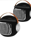2 Pack Desk Heater For Office And Small Spaces, Personal Electric Heater With PTC Ceramic Fast Heating, black with handle