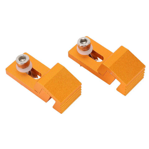 Get These Awesome 2 Pack Aluminum Tiger Claw Clamps For Your CNC Router Engraver! Side pressure vices in orange aluminum with M6 T nuts.
