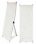 Two standing display boards showcasing Six Pack Carbon Fiber Strips 0.5x3mm 400mm Pultruded Flat Bars for kites and drones.