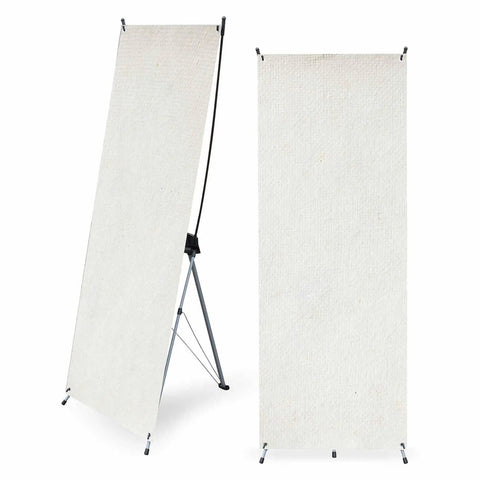 Two standing display boards showcasing Six Pack Carbon Fiber Strips 0.5x3mm 400mm Pultruded Flat Bars for kites and drones.