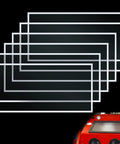 Six Pack Abrasive Blasting Cabinet Lens Covers With Durable Polyester Film Inner Lens Protectors Adhesive Sandblast Film Replacement Fits Standard Sandblast Cabinets 23 By 11 Inches showing six overlapping clear lens covers on a black background with red sandblast cabinet in corner.