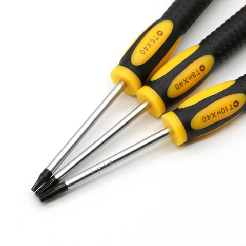 Top Tier Star Screwdriver Kit For Game Console Repair Featuring T6 T8H And T10H Bits With Center Hole Made From Hardened Steel To Safely Disassemble Xbox 360 Ps3 And Ps4 Controller Handles Without Stripping Screws Ever Again, 140mm