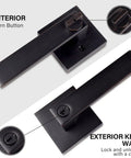 Beefy Bedroom Door Lock With Heavy Duty Lever Made From Zinc Alloy And Brushed Bronze Finish Privacy Lock Reversible For Left Or Right Doors
