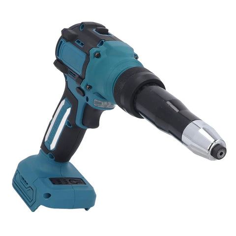 Powerful 18V Cordless Rivet Gun Kit With Bright Light And Auto Brushless Motor For Fast Heavy Duty Nailing Jobs On Wood Or Metal Surfaces Anywhere You Go, blue