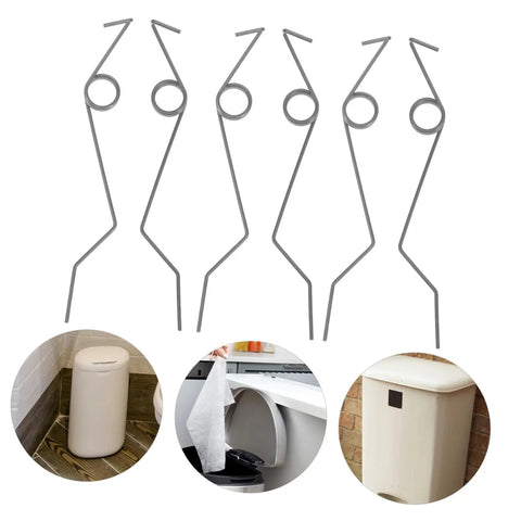 Black Iron Torsion Springs For Trash Can Lid Replacement Kit Quiet Silent Operation Home Kitchen Garbage Bin Maintenance Repair Parts Set Of Six Pieces You Will Love, six springs for trash can lids