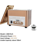Heavy Duty 900Ml Ultrasonic Cleaner Machine With Sixty Watt Power And Forty Kilohertz Frequency for cleaning jewelry and lenses.