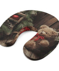 Xmas Tree Branch Bear Doll Travel Pillow U Shaped Neck Support Pillow For Long Haul Flights And Office Naps