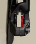 Piston Press Tool For SRAM Brake Caliper, Bike Hydraulic Disc Caliper Piston Wrench installed, aluminum alloy, red color.