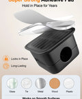 8 Pack Cord Organizer Holders with strong adhesive pad on black magnetic cable management for desk, home office, and car.